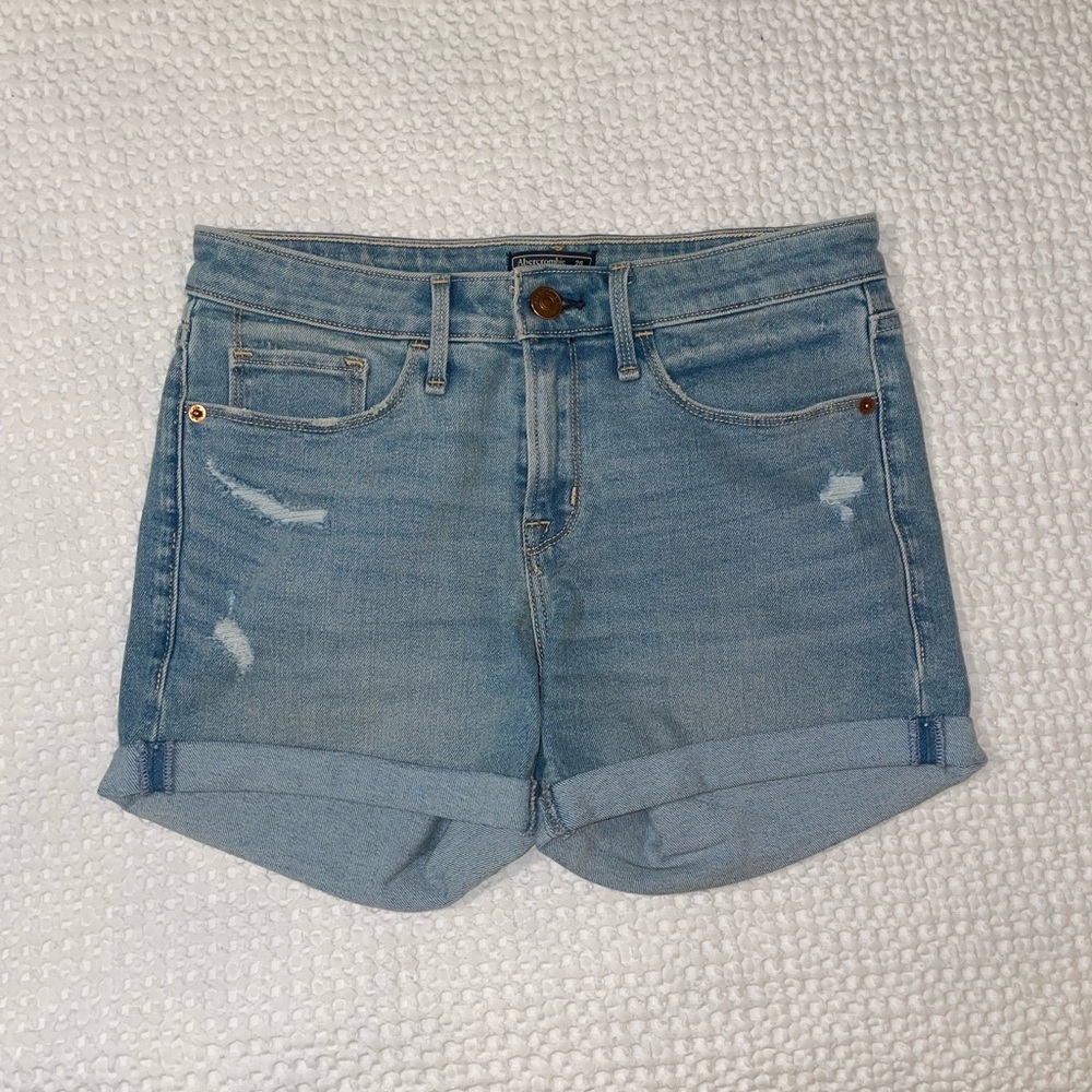 Abercrombie & Fitch Harper Low Rise Midi Denim Shorts - Size 2